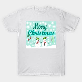 Merry Christmas with snowman T-Shirt